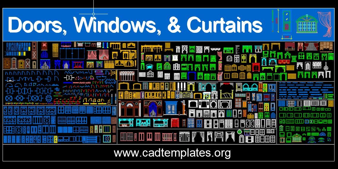 autocad window blocks